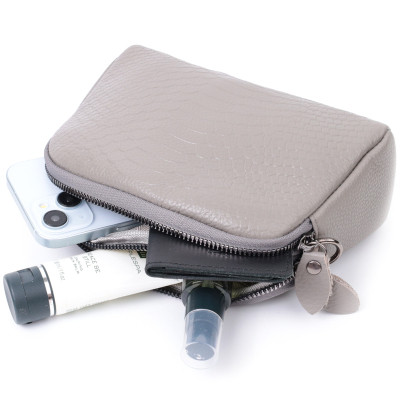 Сумка Vintage З натуральної шкіри Сіра (22801) Вінниця - фото 5