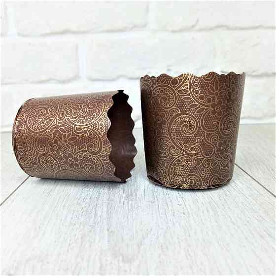 Паперова форма для пасок 100–150 г, d70×h85 мм, Італійські, упаковка 50 шт, для випічки великодніх пасок Харків