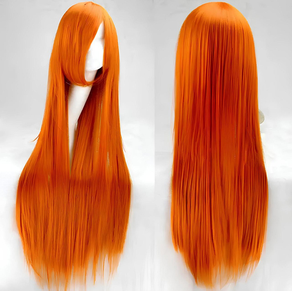 Длинный парик RESTEQ 100 см оранжевые волосы для косплея вечеринок фестивалей и тематических фотосессий Киев - изображение 1