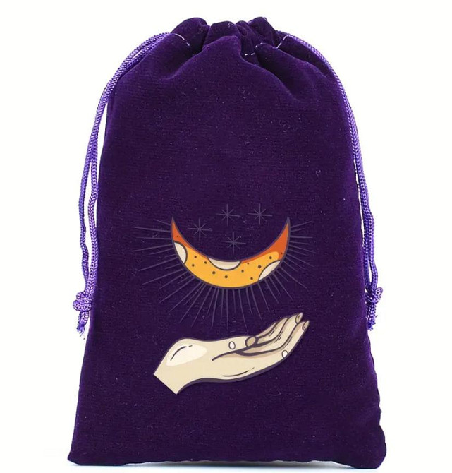 Фиолетовый бархатный мешочек для карт Таро или рун (13×18 см) – 8 вариантов дизайна Киев - изображение 2