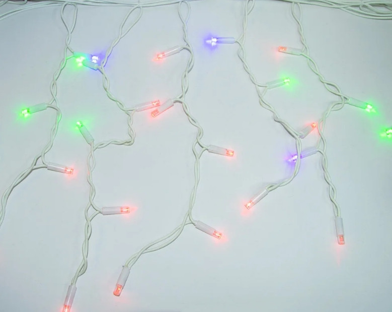 Гирлянда уличная Бахрома 5 м 120 Led (на белом проводе, с переходником) Цветная Винница - изображение 5