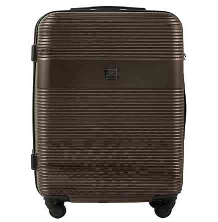 Валіза пластикова WINGS 5398  мала 55 см коричнева Київ