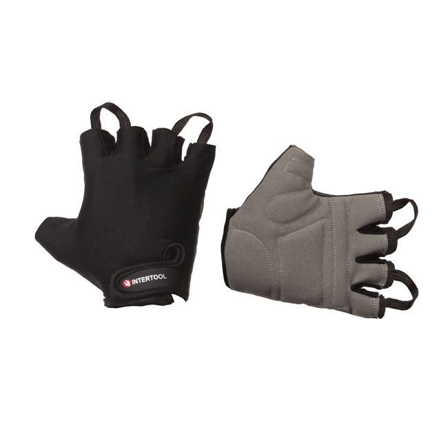 Рукавичка без пальців, еко шкіра "amara", захисні вставки на долоні, вставки з лайкри на тильній стороні, фіксація ремінцем на Київ - фото 1