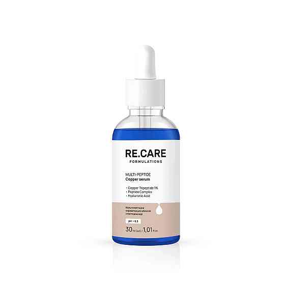 Мультипептидная сыворотка для лица с медным пептидом Multi-Peptide Copper Serum RE.CARE 30 мл Киев