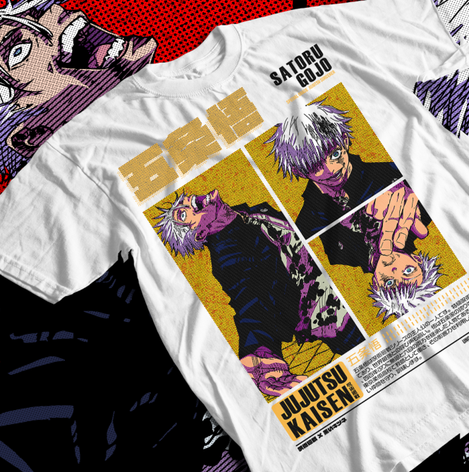 Футболка з аніме принтом Магічна битва оверсайз (S/M/L) Чорний AnimeJ0077 Дніпро - фото 1