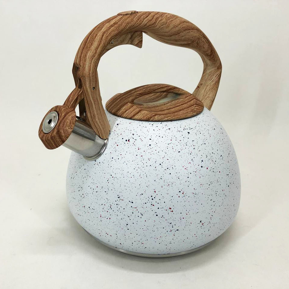 Кухонный чайник газовый Unique, Чайник со свистком для дома со свистком с тяжелым дном LF-51 Киев - изображение 3