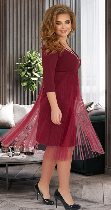 Ошатне плаття батал із кристалами (50) Київ - фото 2