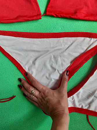 Купальник женский раздельный с дефектом швы не ровные 48 красный Киев