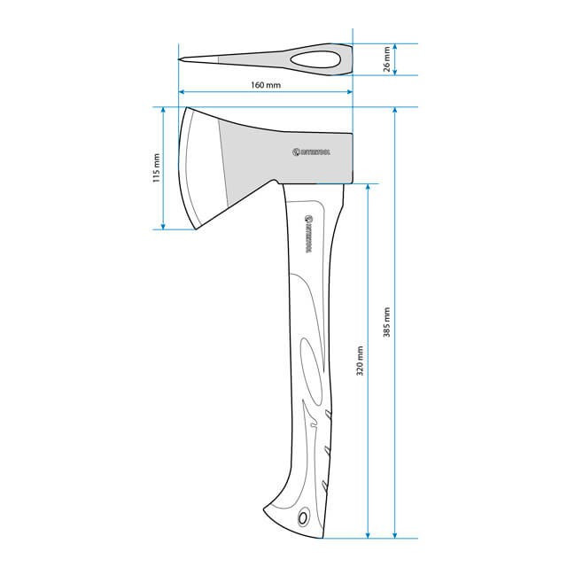 Топор INTERTOOL HT-0262 800г Коломия - фото 9