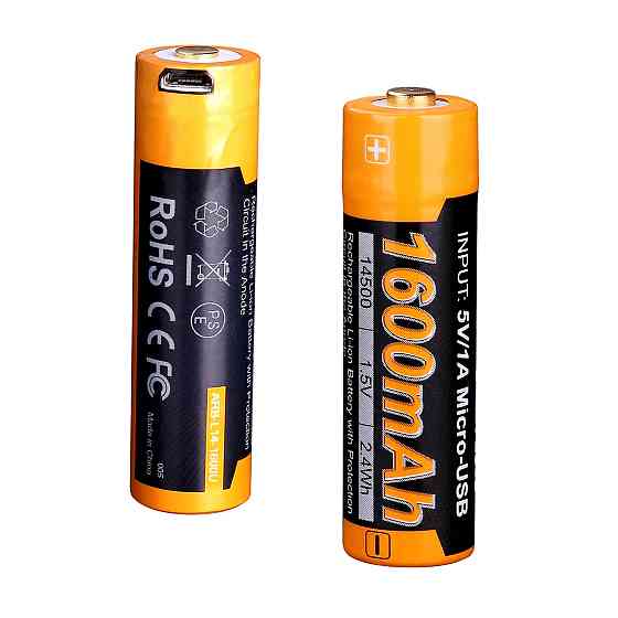 Аккумулятор 14500 АА Fenix ​​ARB-L14-1600U Li-ion с micro-USB зарядкой Винница