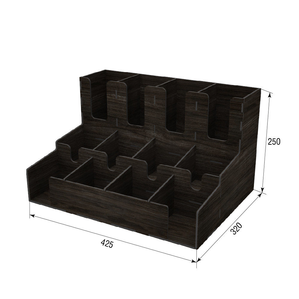 Барный органайзер EKOSTAR венге 425х320х250 Киев - изображение 3