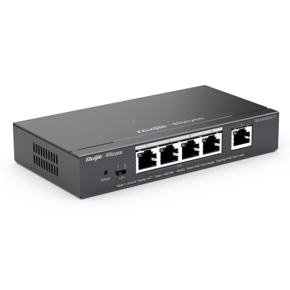 РоЕ-комутатор Ruijie Reyee RG-ES205GC-P 5-портовий гігабітний інтелектуальний Київ - фото 1