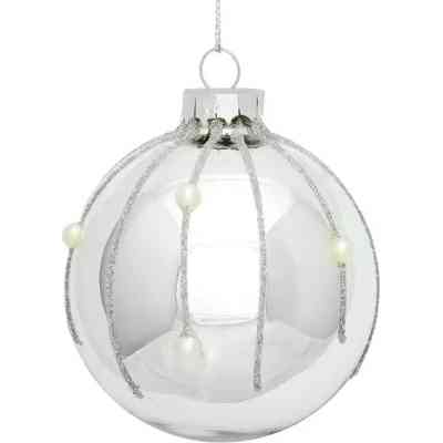 Ялинкова іграшка House Of Seasons Скляні кульки 3 шт D7 см Срібні (8718861801569) Вінниця