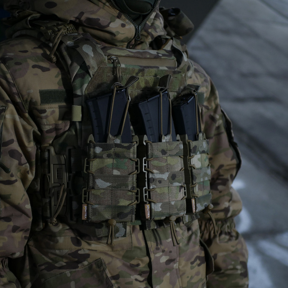 Відкритий тактичний підсумок мультикам для 1 магазину Militex cordura USA Multicam. Підсумки для магазинів Київ - фото 9
