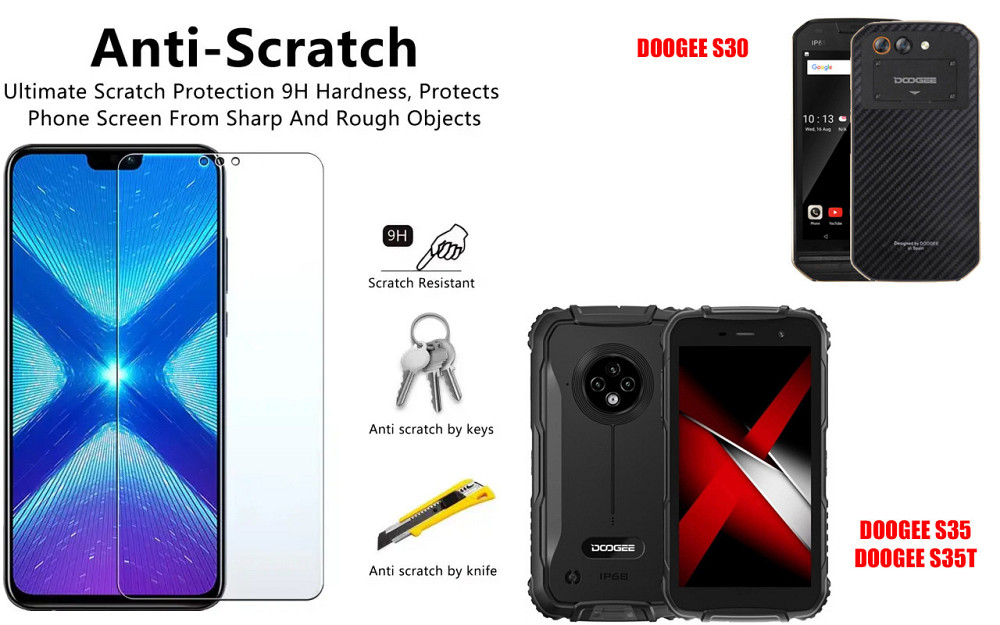 Защитное стекло NeoGlass для DOOGEE S30, S35, S35T – ультрапрозрачное и устойчивое Киев - изображение 1