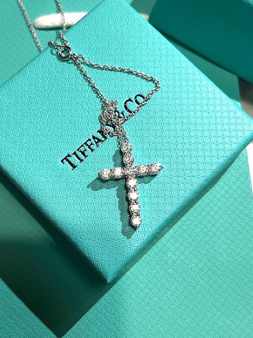 Хрестик Тіффані посрібнення Гравірування Tiffany Одеса - фото 3