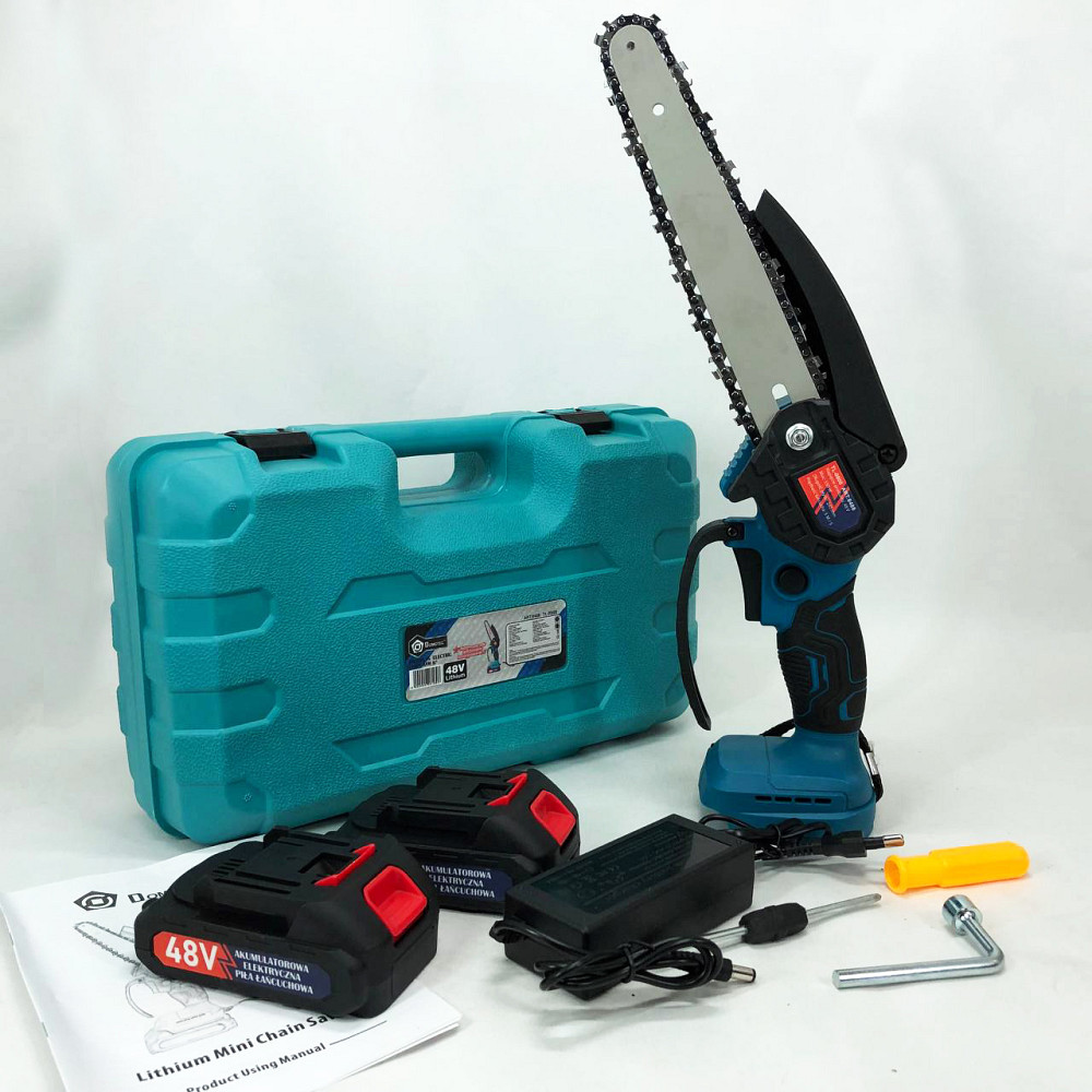 Побутова акумуляторна ланцюгова пила, Пила для подрібнення садових відходів, Акумуляторна ручна обрізка ZY-15 Львів - фото 6