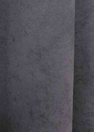 Комплект коротких штор VR-Textil Мікровелюр Petek YL № 1706ш Графітовий 130х170 см 2 шт (35-0377) Київ