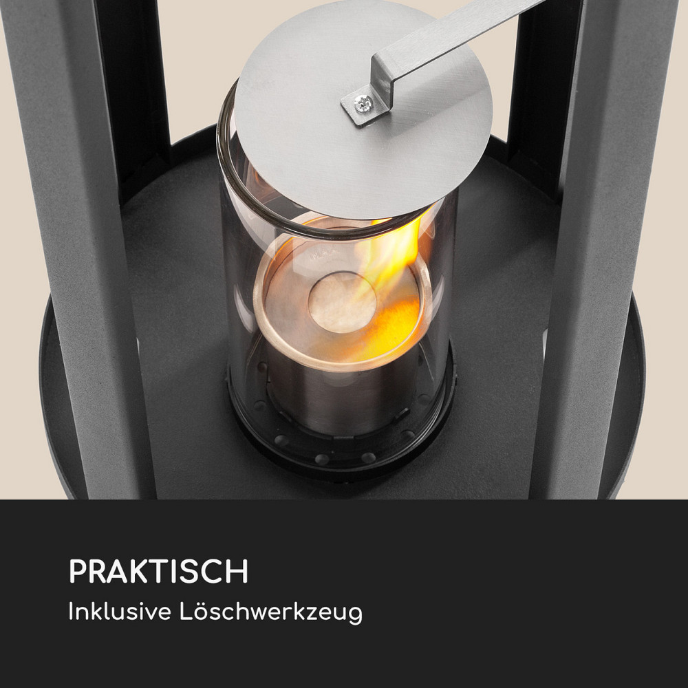 Етаноловий ліхтар Fiamme Cilindro, 2 пальники з неіржавкої сталі, 0,3 літра, час горіння 4 години, чорний Рівне - фото 7