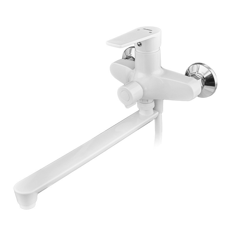 Смеситель для ванны PLAMIX OSCAR-006 EURO SET WHITE из термопластика (со шлангом, лейкой и кронштейном) (MX1895) Черновцы - изображение 3