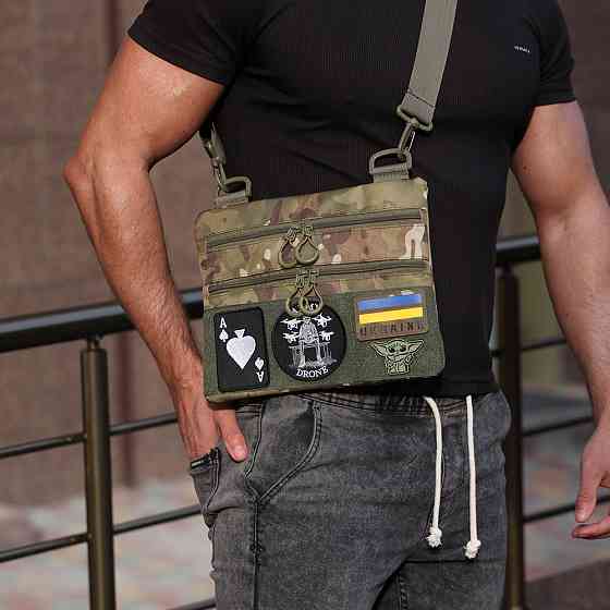 Тактический мессенджер, Рюкзак через плечо военная барсетка, Мужская сумка кроссбоди CM-89 Львов