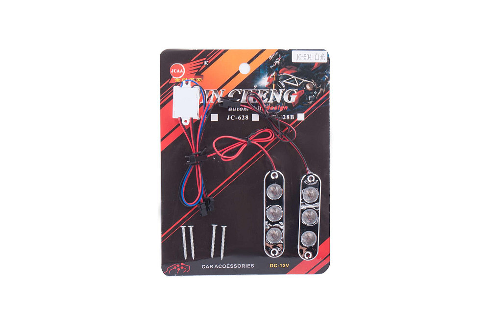 Стробоскоп діодний (2шт, овальний) 6 діодів (червоний, mod:JC-507) JCAA Киев - изображение 1