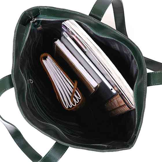 Кожаная женская сумка-шоппер Зеленый (SHVIGEL) Киев