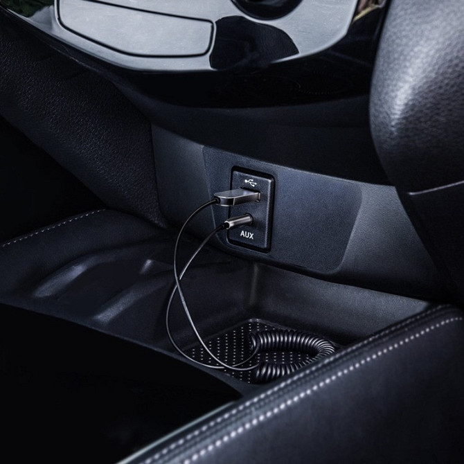 Аудіо Bluetooth 5.0 приймач Baseus BA01 Wireless Bluetooth Transmitter з USB і 3.5мм AUX роз'ємами (Чорний) Николаев - изображение 6