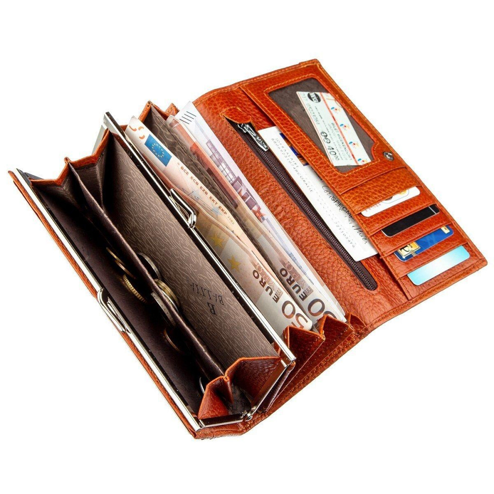 Гаманець горизонтальний жіночий шкіряний BALIYA 18971 Помаранчевий Київ - фото 3