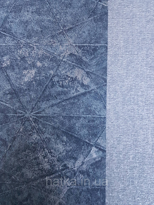 Шпалери вінілові на флізелін Rasch Composition 0,53х10 геометрія смуги фігури під штукатурку сині сірі Київ - фото 2