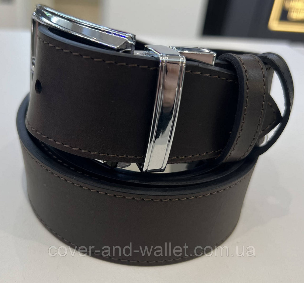 Двусторонний мужской джинсовый ремень с классической пряжкой 40 мм PS Leather Киев - изображение 4