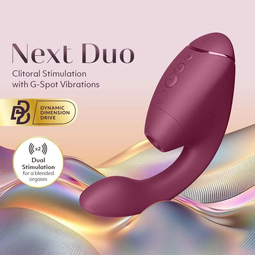 Вибратор-стимулятор вакуумный Womanizer Next Duo Dusky Pink для точки G, розовый Sex Aura Киев - изображение 7