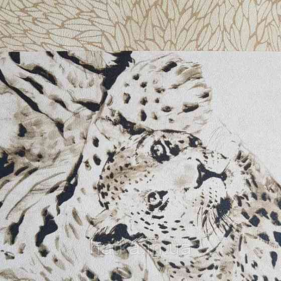 Шпалери вінілові на флізеліновій основі Decoprint BLOOMING BL22721 тигри бежевий пісочний Київ