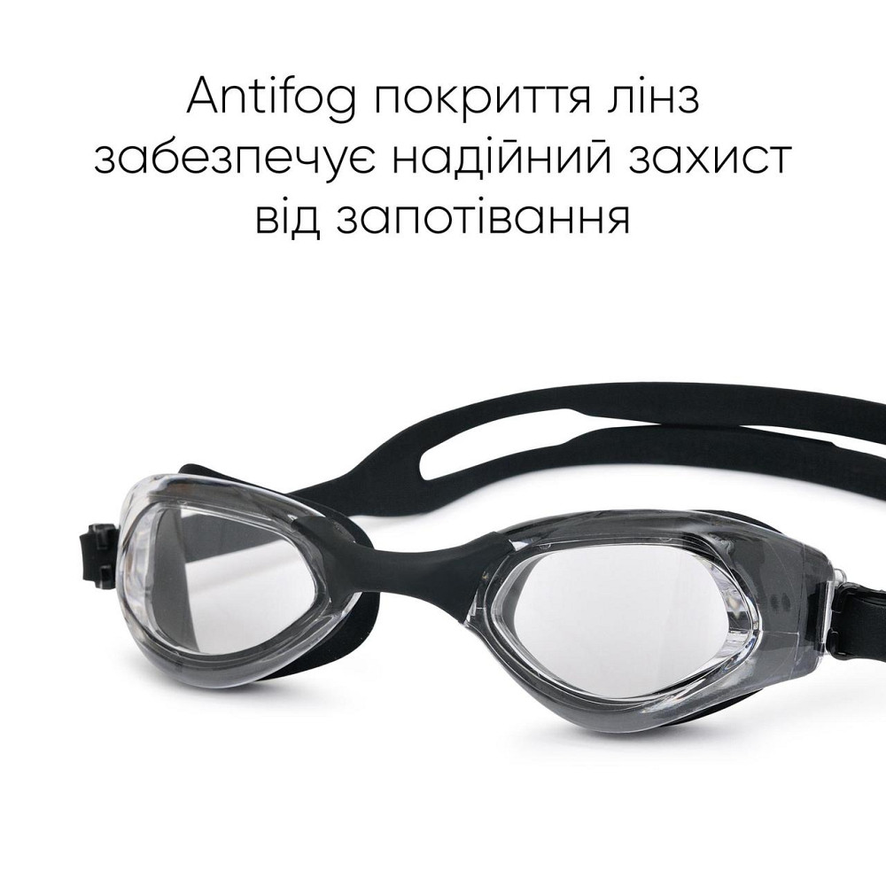 Окуляри для плавання Renvo Dande Уні Anti-fog Чорний OSFM (2SG200-01) Київ - фото 4