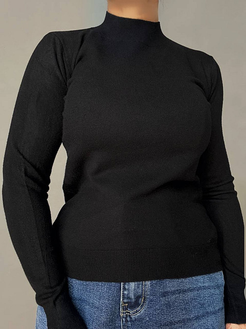 Светр жіночий A-N 106 водолазка гольф з коміром стійкою базовий, чорний, one size Київ - фото 12