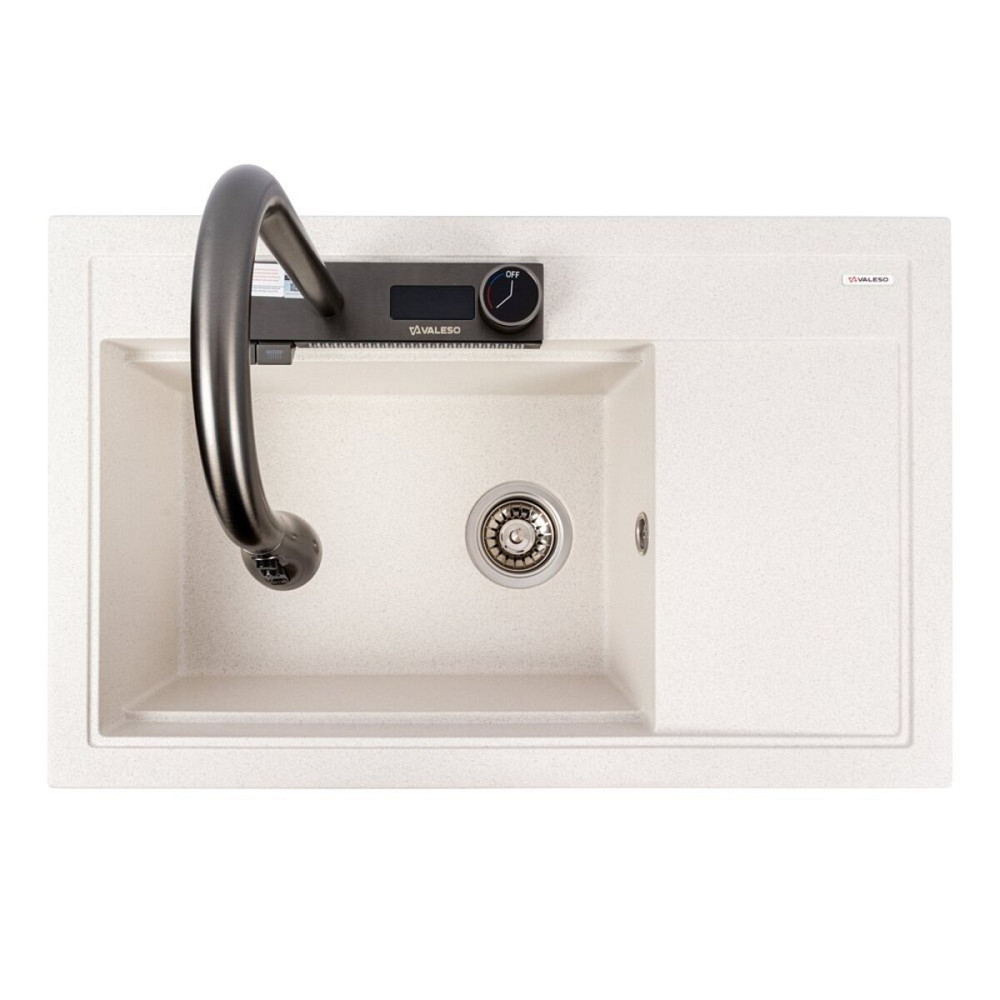 VALESO Гранітна мийка VALESO ATRUM 7950 матова Біла в крапку Київ - фото 1