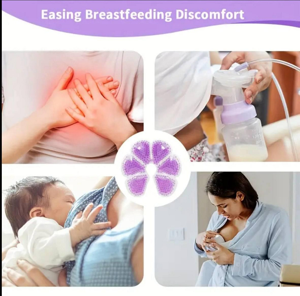 Гелевые горячо-холодные прокладки для груди – набор 2 шт, розовые Киев - изображение 2