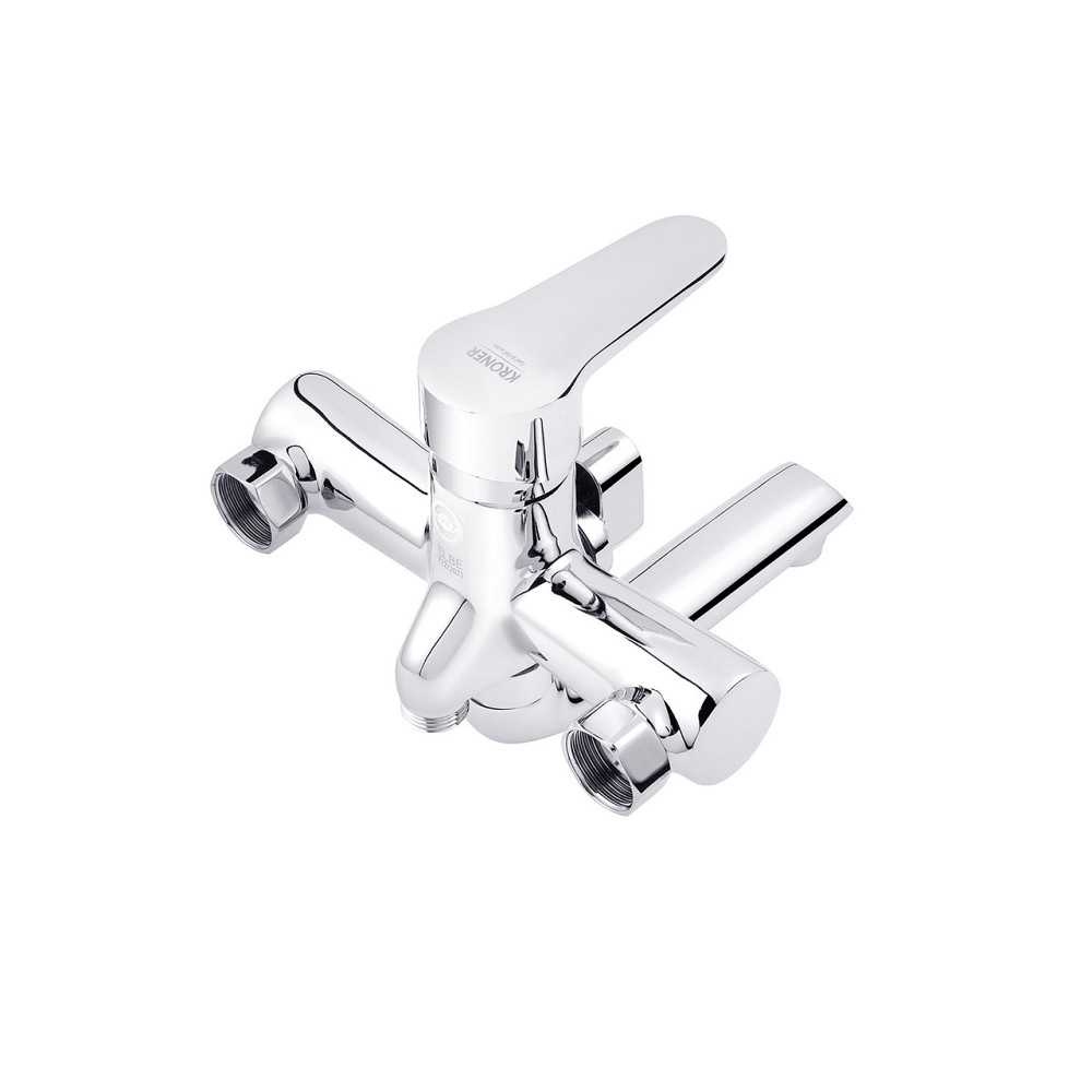 Змішувач для ванни Kroner KRM Elbe - C060 з душовим гарнітуром, хром Київ - фото 4