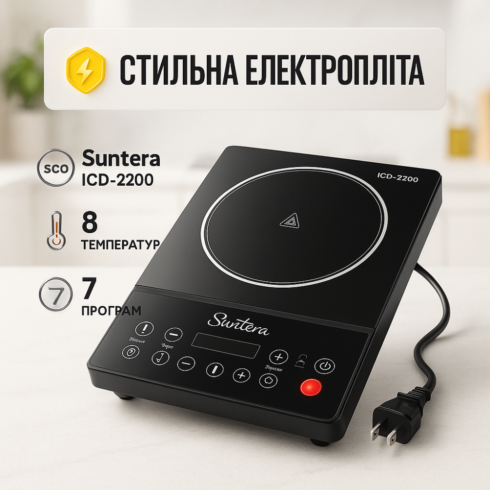 Електрична плита для приготування їжі, Побутова настільна плита для дому, Комфорочна електроплита DM-62 Львів - фото 5