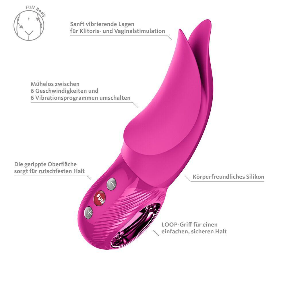 Вібратор для клітора Fun Factory VOLTA Magenta, гнучкий подвійний кінчик Sex Aura Київ - фото 7