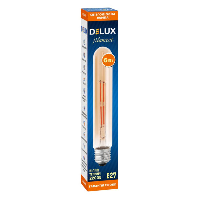 Лампочка Delux LR-39 6Вт E27 2200К T30 amber_filament (90018154) Винница - изображение 2