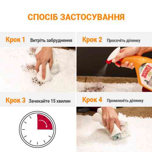 Средство 8in1 Nature's Miracle Cat Orange Oxy Spray для устранения пятен и запахов от кошек 709 мл Киев