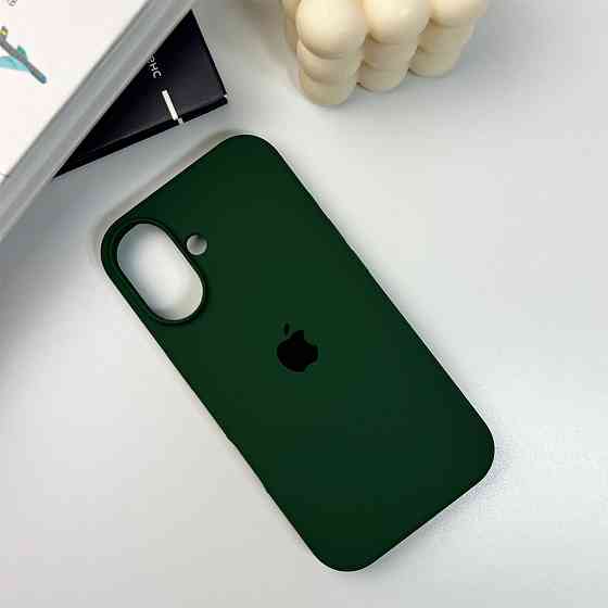 Чохол Silicone для Apple iPhone 16, зелений Київ