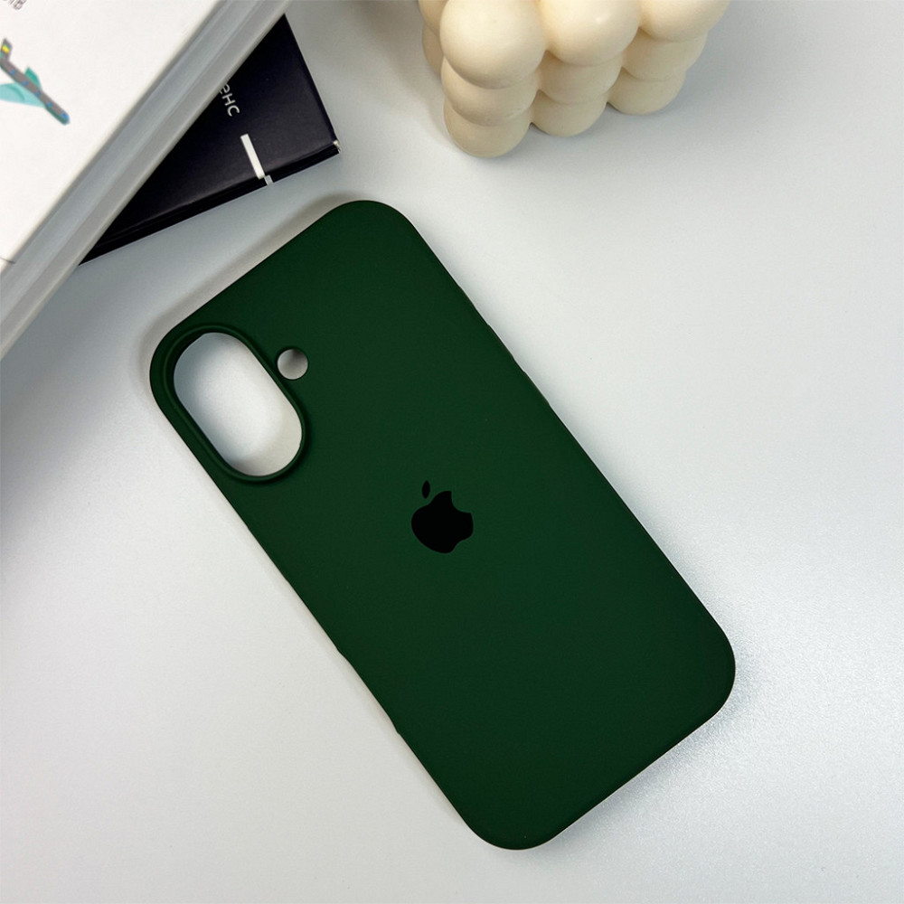 Чохол Silicone для Apple iPhone 16, зелений Київ - фото 2