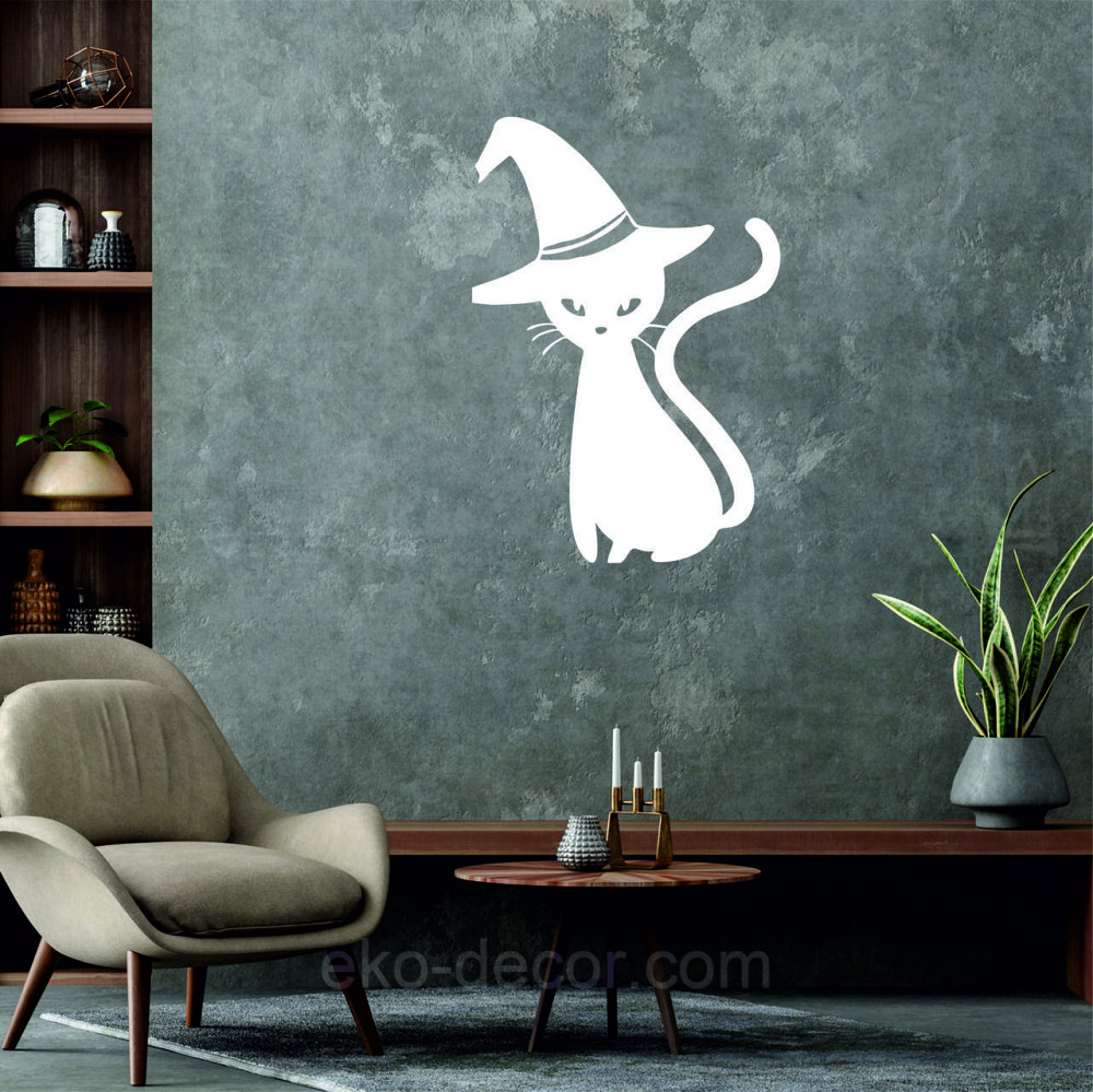 Декоративне настінне Панно «Кіт», Декор на стіну 70*48 см, Білий Київ - фото 5