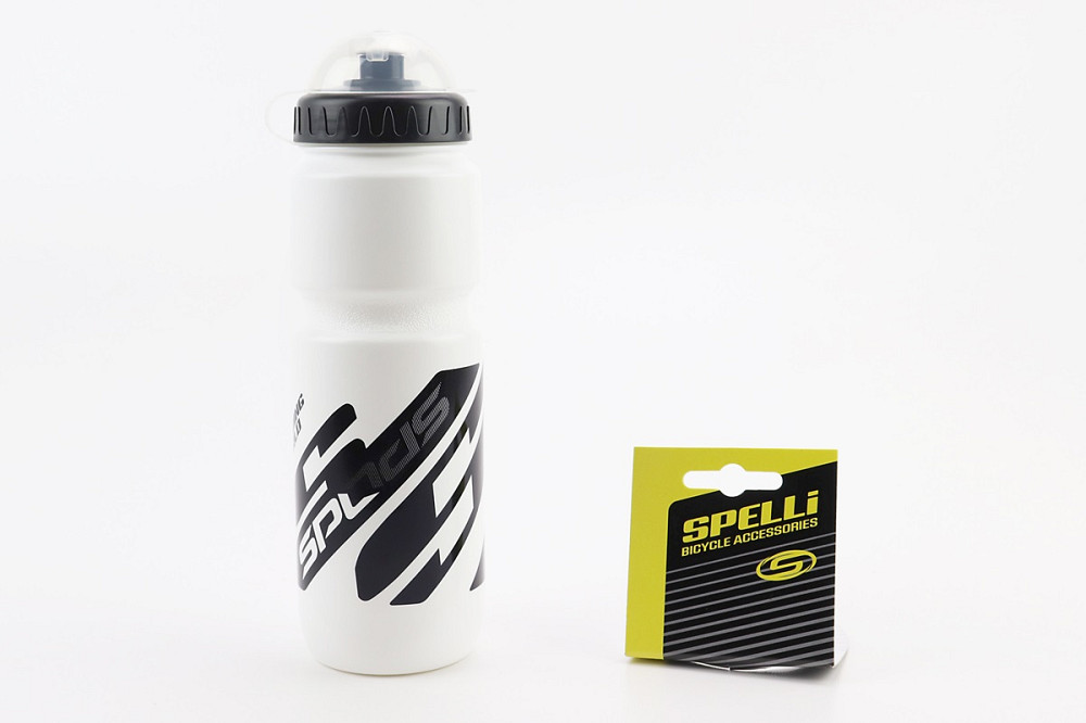 Фляга пластикова 800мл, з захисною кришкою, біло-чорна SWB-528-L Киев - изображение 1