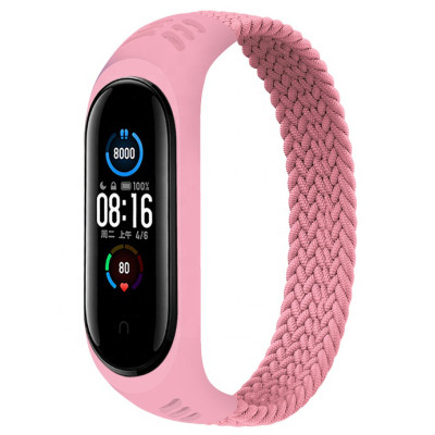 Ремешок для фитнес браслета BeCover Elastic Nylon Style для Xiaomi Mi Smart Band 5/6 (Size S) Pink (706141) Винница - изображение 1