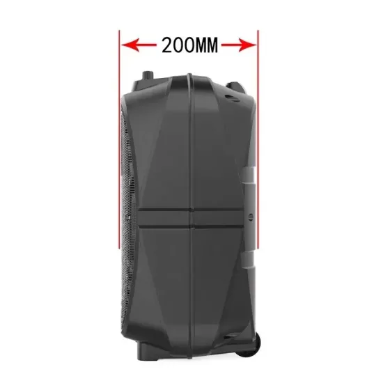 Портативна Bluetooth колонка ZQS-8120 з колесами та ручкою, LED, FM, USB, TF, TWS, мікрофоном, 8" динамік, 20ВТ Одеса