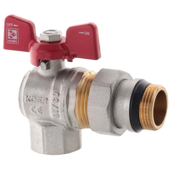 Кран з американкою 1/2" "антіпротечка"(Koer KR.228-Gi) кутовий (KR0196) Київ
