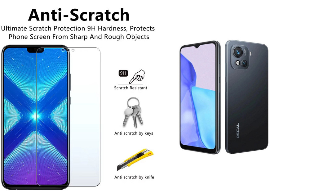 Защитное стекло NeoGlass для Blackview Oscal C80 – ультрапрозрачное и устойчивое Киев - изображение 1
